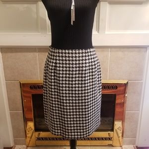 J.G. Hook Houndstooth Wool Blend Skirt